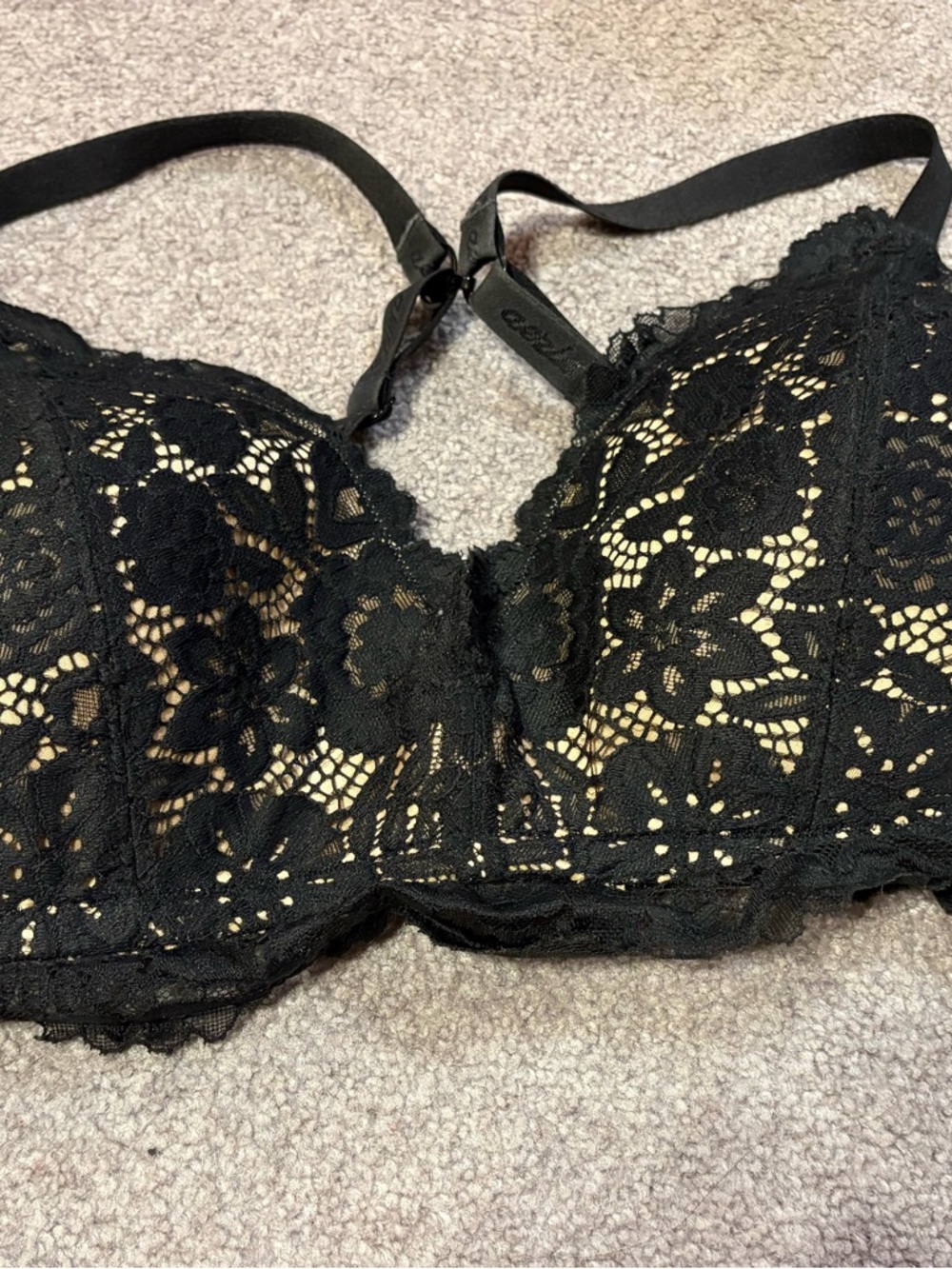 Black Lace Unlined Bralette